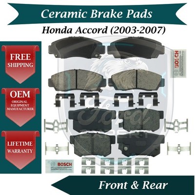 Bosch OEM Front & Rear Ceramic Brake Pads Kit For 2003-2007 Honda Accord