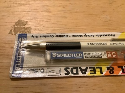 Vintage Staedtler Marsmicro 0.5 mm Mechanical Pencil & Lead- WHITE