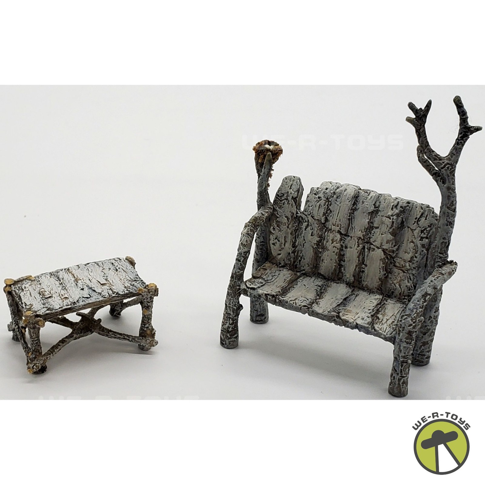 Department 56 Birch Bench & Table Set/2 North Pole Woods Village Accessory