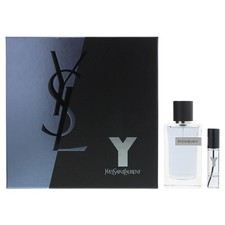 Yves Saint Laurent Y EDT 100ml & EDT 10ml Gift Set For Him - Damaged Box