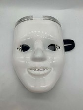 Blank White Full Face Mask, DIY Plain Masquerade Style Costume Prop halloween