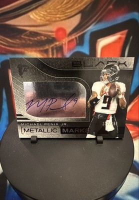 2025 Panini Black - Metallic Marks Michael Penix Jr. #MMK-MPJ /155 (AU)
