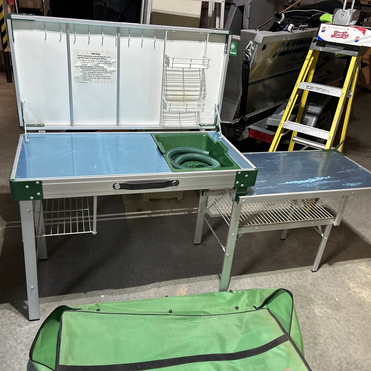 Kitchen Sink Coleman Folding Kitchen Vintage COLEMAN Camping Kitchen  Portable Folding Game/Table/Sink, image size:1200x1200