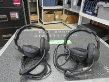 2 x Canford Tecpro DMH220 Double-Muff Intercom Headset, 4-pin MXLR, RTS