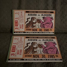 1985 AUBURN VS ALABAMA - COLLEGE FOOTBALL TICKET STUB - 11/30/1985 - Good Shape