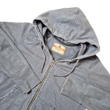 American Giant Women's Medium Distressed Full Zip Hoodie Made In USA Heavyweight