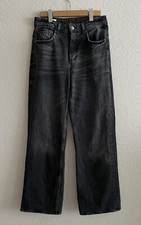 Zara TRF Wide Leg Jean Size US6 Inseam 30  Great Used Conditions
