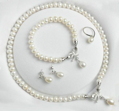 Pearl Jewelry Set Freshwater 925 
