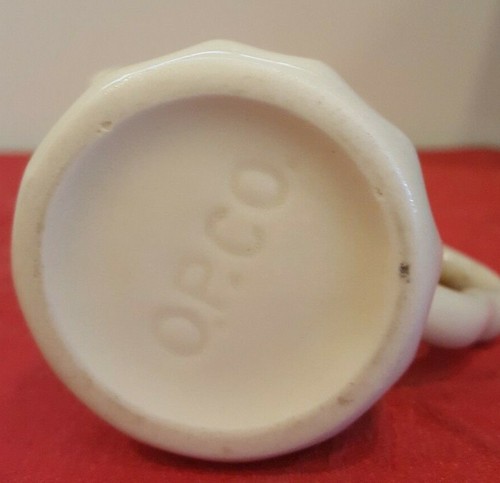 Vintage O.P. CO. China Small Tan Creamer Syrup - Picture 6 of 6