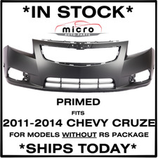 New Primed Front Bumper Cover For 2011-2014 Chevy Cruze Wo Rs Pkg Gm1000924 New Primed Front Bumper Cover For 2011-2014 Chevy Cruze Wo Rs Pkg Gm1000924