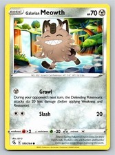 Galarian Meowth 180/264 Common Fusion Strike Pokemon Card - NM Near Mint