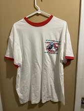 Vintage Y2K Disney Ringer Mickey Mouse T Shirt L
