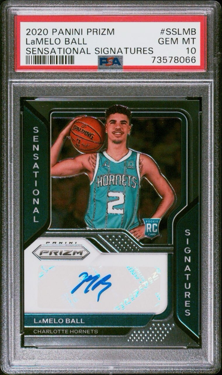 2020 Panini Prizm Sensational Signatures LaMelo Ball ROOKIE PSA 10 Auto Hornets