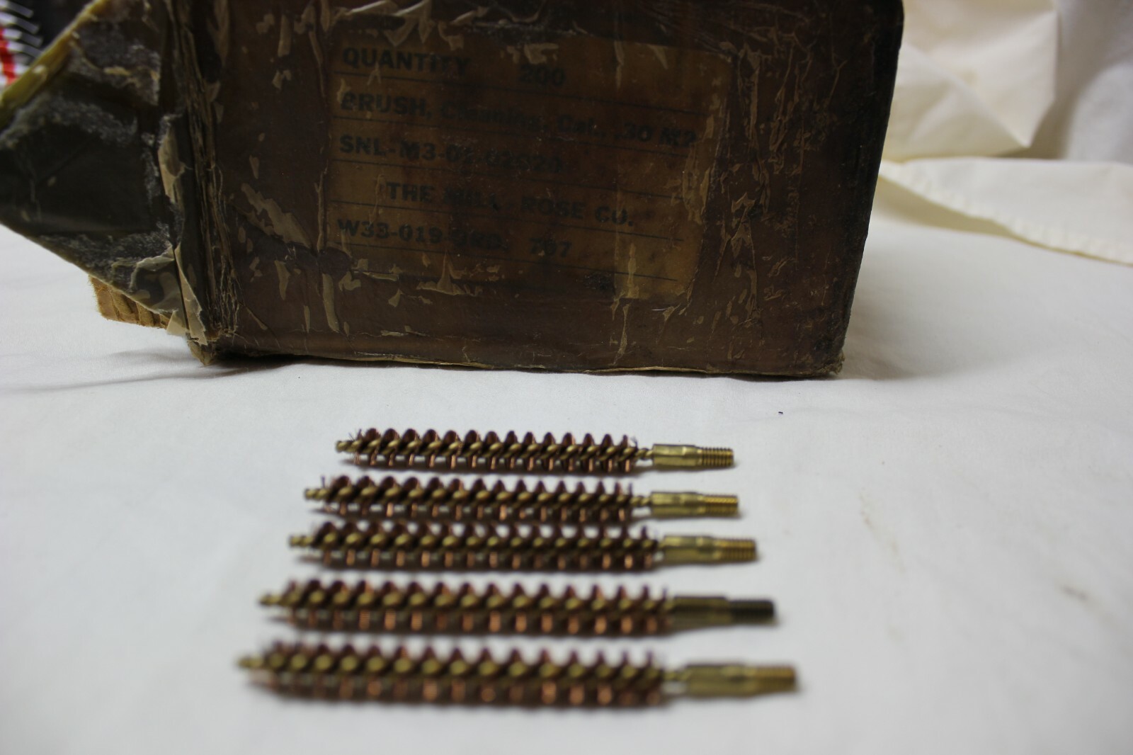 5 US Military Issue WW2 WWII M1 Garand 3006 .30cal Brass Bore Cleaning