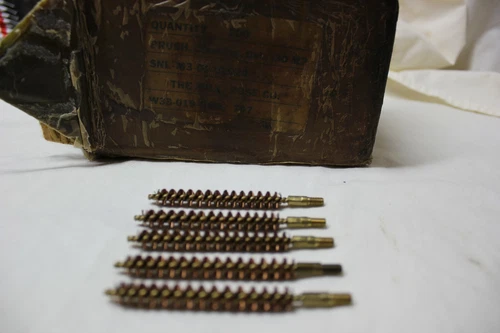 5 US Military Issue WW2 WWII M1 Garand 30-06 .30cal Brass Bore Cleaning Brush 5