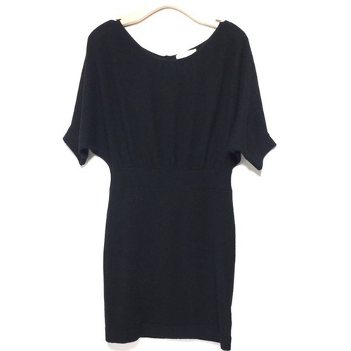 Qi Cashmere Black Dolman Sleeves Sweater Dress XS - Picture 9 of 10