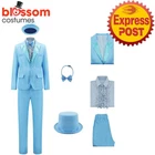 N1881 Mens Blue Tuxedo Dumb and Dumber Harry Halloween Dress Up Movie Costume