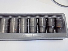 SNAP ON TOOLS 10 PIECE HEXAGON SOCKETS (INSIDE GRAY TRAY)