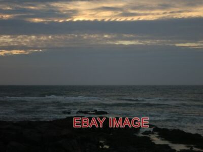 PHOTO  OUTER HEBRIDES SOUTH UIST SUNSET AT RUBHA ARDVULE WITH KELVIN-HELMHOLTZ P