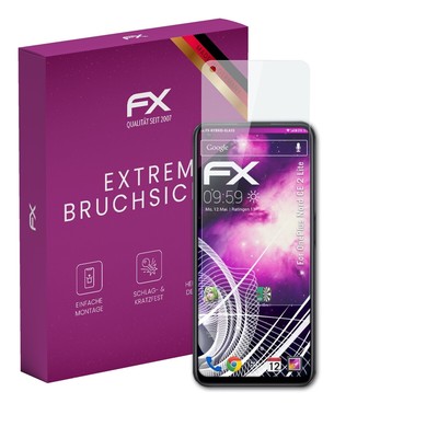 atFoliX Glasfolie für OnePlus Nord CE 2 Lite Displayfolie 9H Schutzpanzer
