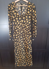 Nobody's Child Jumpsuit Playsuit UK6 Black Yellow Floral