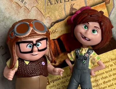 Disney Store Pixar Up 🏡🎈 Young Carl Ellie Wedding Cake Toppers/Toy  Figures UK