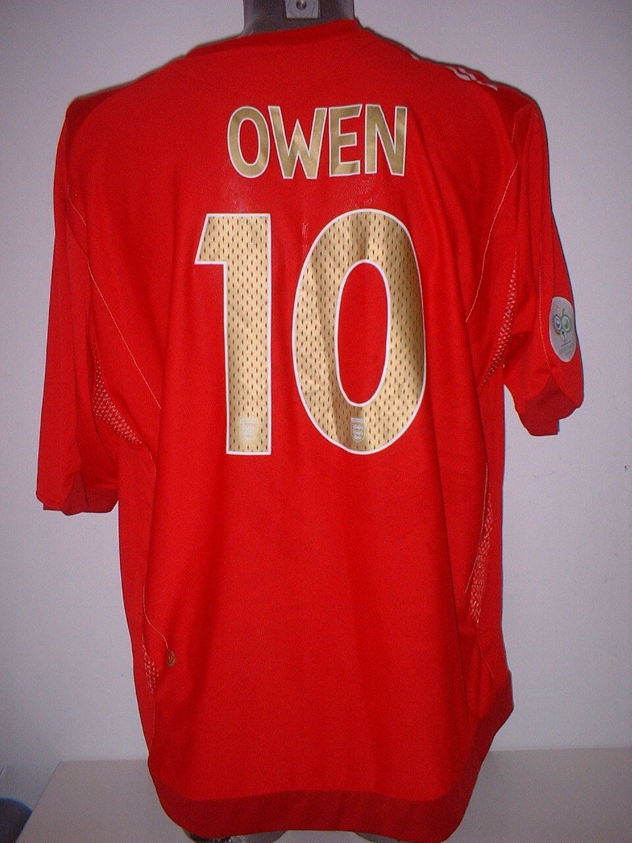 England Michael Owen Shirt Jersey Football Soccer Adult Medium Vintage  World Cup