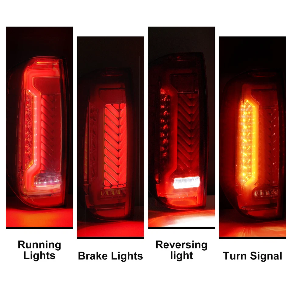 2 красных/черных светодиодных задних фонаря для Nissan Frontier 2005-2021 годов выпуска для водителя и пассажира - Изображение 3 из 4