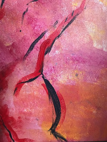 ORIGINAL INDRE VILKE "Windy" girl nude woman beautiful pretty female PAINTING - Picture 3 of 4