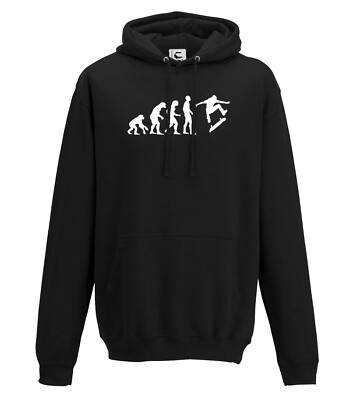 Evolution of Skating Kapuzenpullover Neuheit Skater Geschenk alle Größen Erwachsene & Kinder