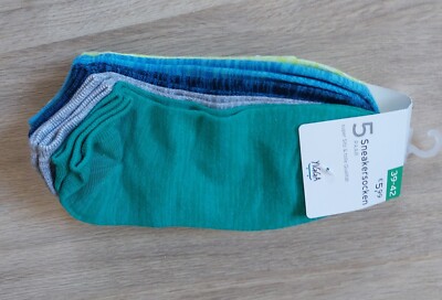 5 Paar Sneakersocken Socken YIGGA Gr. 39 - 42 NEU