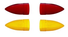 Set4 Pair Red Tail Lights Pair Amber Replacement Lenses For 1959 Cadillac