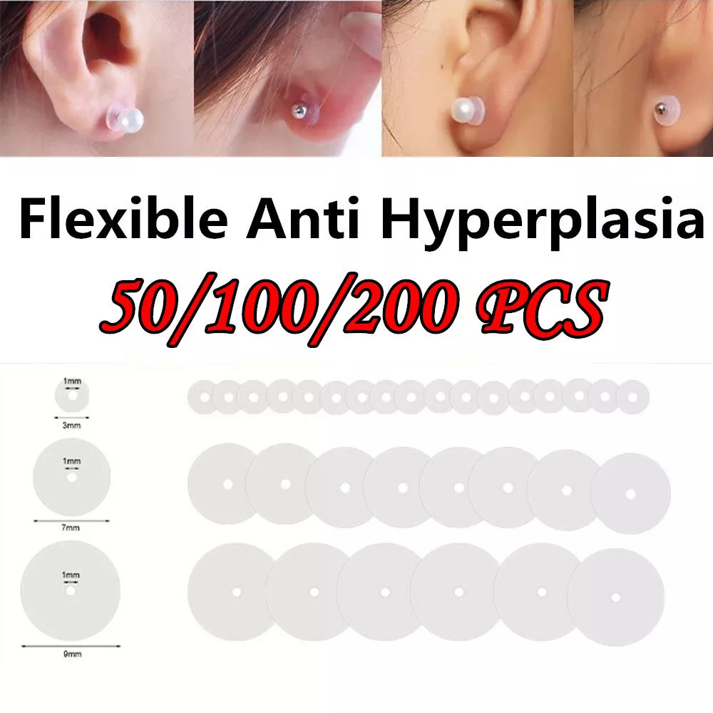 Silicone Piercing Healing Discs Flexible Anti Hyperplasia Saucer For Ear  Stud