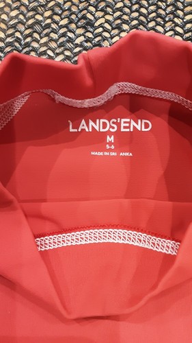 Land's End Boys Red Long sleeve Rashguard Size Medium NWOT, Cool! - Picture 5 of 8