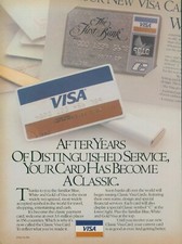 1984 Visa First Bank New Classic Look Letter Opener Vintage Print Ad SI7