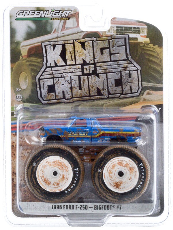 Greenlight 1/64 1996 Ford F-250 Monster Truck Bigfoot #7 Dirty