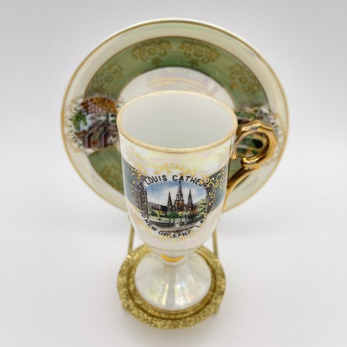 New Orleans Vintage Souvenir Cup & Saucer By S.J. Charia, made in Japan - Picture 2 of 12