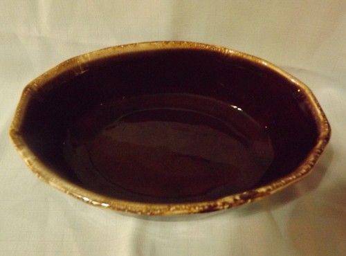 Vintage McCoy Braun Tropfglasur Oval Backform Auflaufform Ofenfest 7071 USA 20077 - Bild 2 von 6