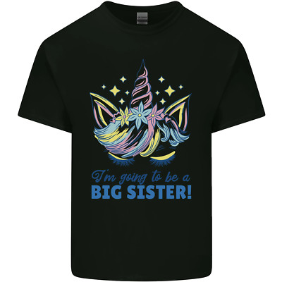 Im Going To Be A Big Sister Einhorn Herren Baumwolle T-Shirt