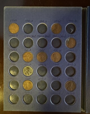 Lincoln Head Cents Folder, Shore Line Coin Collector 1941 - 1977