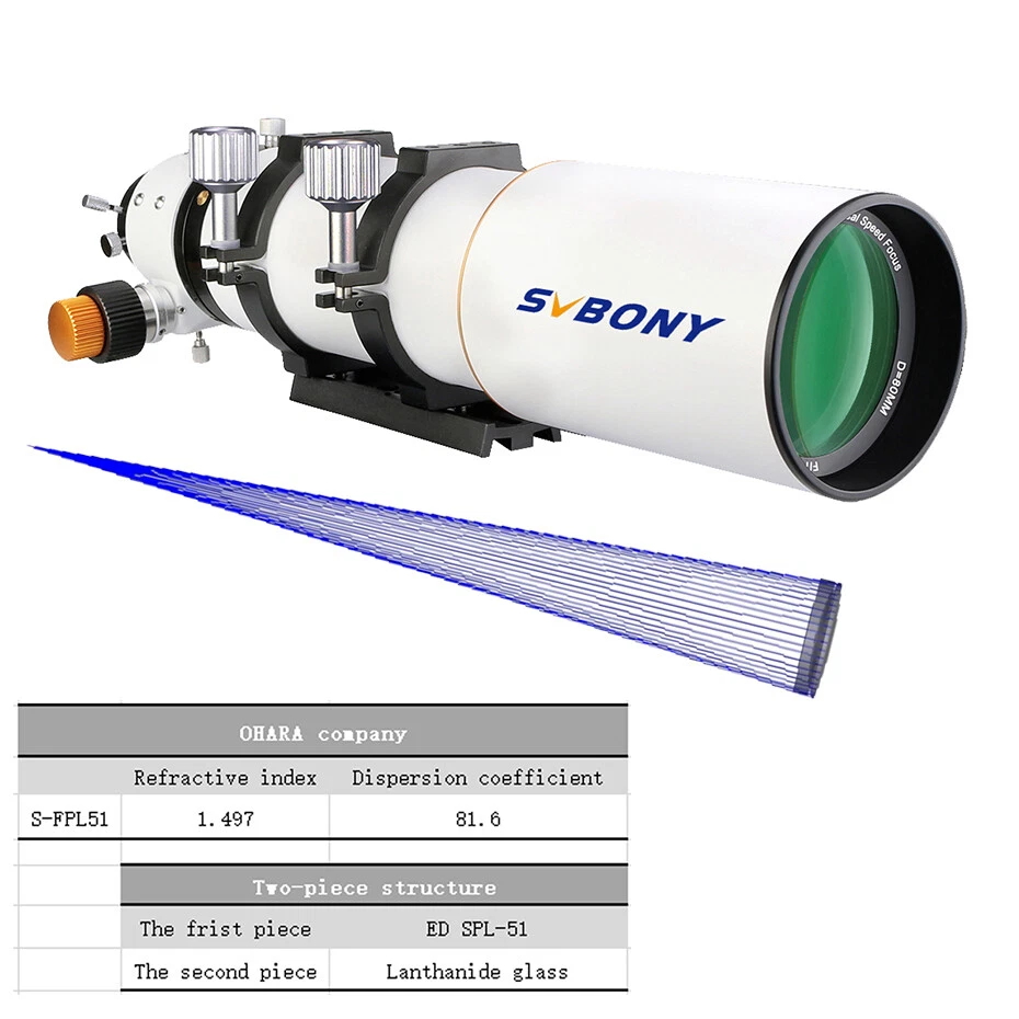 SVBONY SV503 102ED Professional Telescope Astronomical Refractor Achromatic OTA - Image 2 of 4