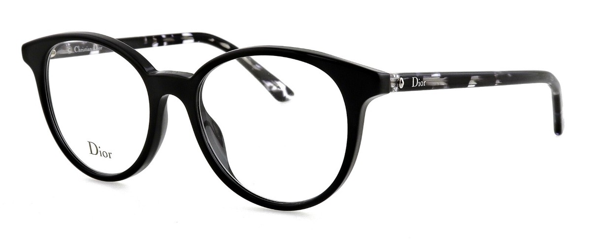 New CHRISTIAN DIOR Montaigne n47 49mm Black Eyeglasses Frames 