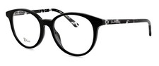 New CHRISTIAN DIOR Montaigne n47 49mm Black Eyeglasses Frames Italy Unisex