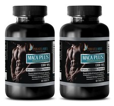 testosterone booster pills - MACA ROOT 1300mg - male fertility pills - 2 Bottles