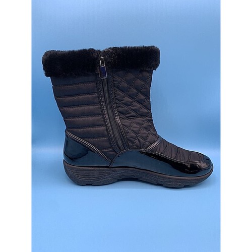 EASY SPIRIT EXPOSURE Black Zip Up Faux Fur Lined Boots Booties Women's Size 9.5M - Picture 4 of 10