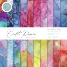 Crafts 6X6 Paper Pad Craft Consortium Ink Vivid Deep Colors Swirls Bleeds