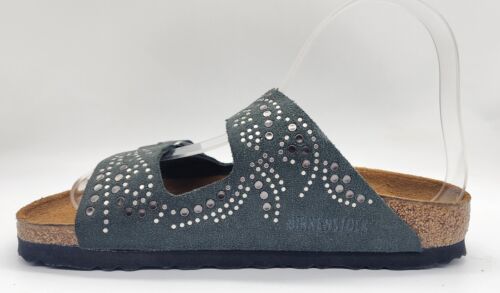 Birkenstock INJECTED RIVETS Suede Leather ARIZONA Gunmetal 35N BNIB 1011314 #926 - Picture 6 of 10