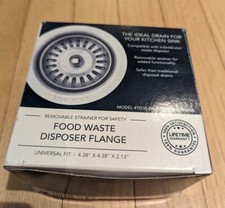 Sinkolog Kołnierz do usuwania odpadów spożywczych Model # TD35-04 Odpływ zlewozmywaku