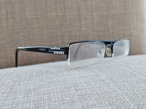 Vogue Women Eyeglasses Crystal Accent Black Half Rim Glasses VO3694-B 52[]17 135