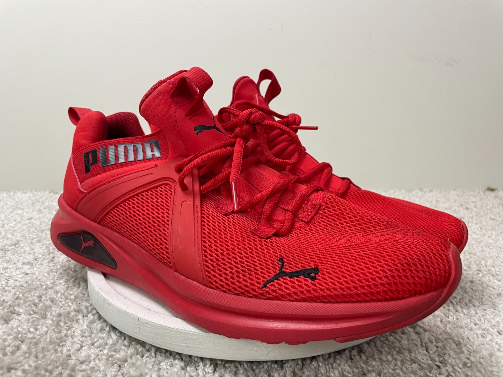 SAOLA Scarpe da sneaker atletiche Puma da uomo 10 maglia stringate cinturino incrociato logo Enzo II rosse